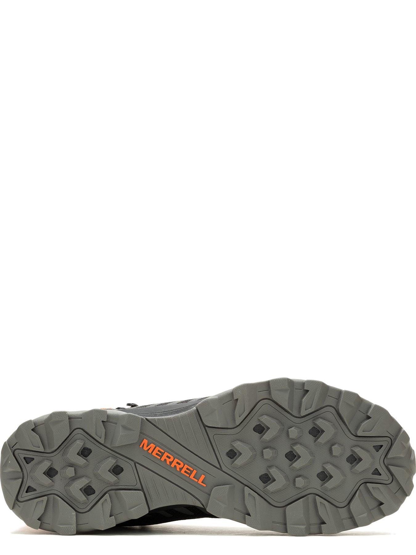 Mens Speed Waterproof Mid Hiking Boots Black Orange