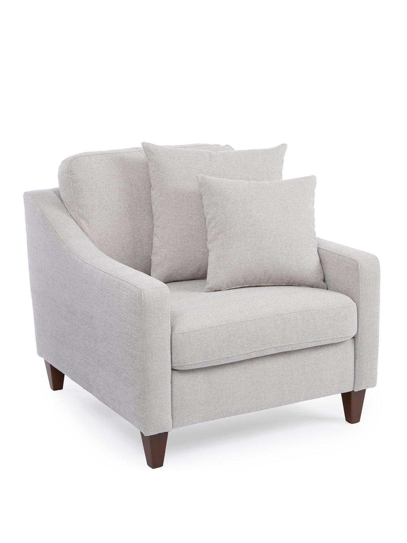 Image 3 of 6 of Very Home Aspen Fabric Armchair - Grey