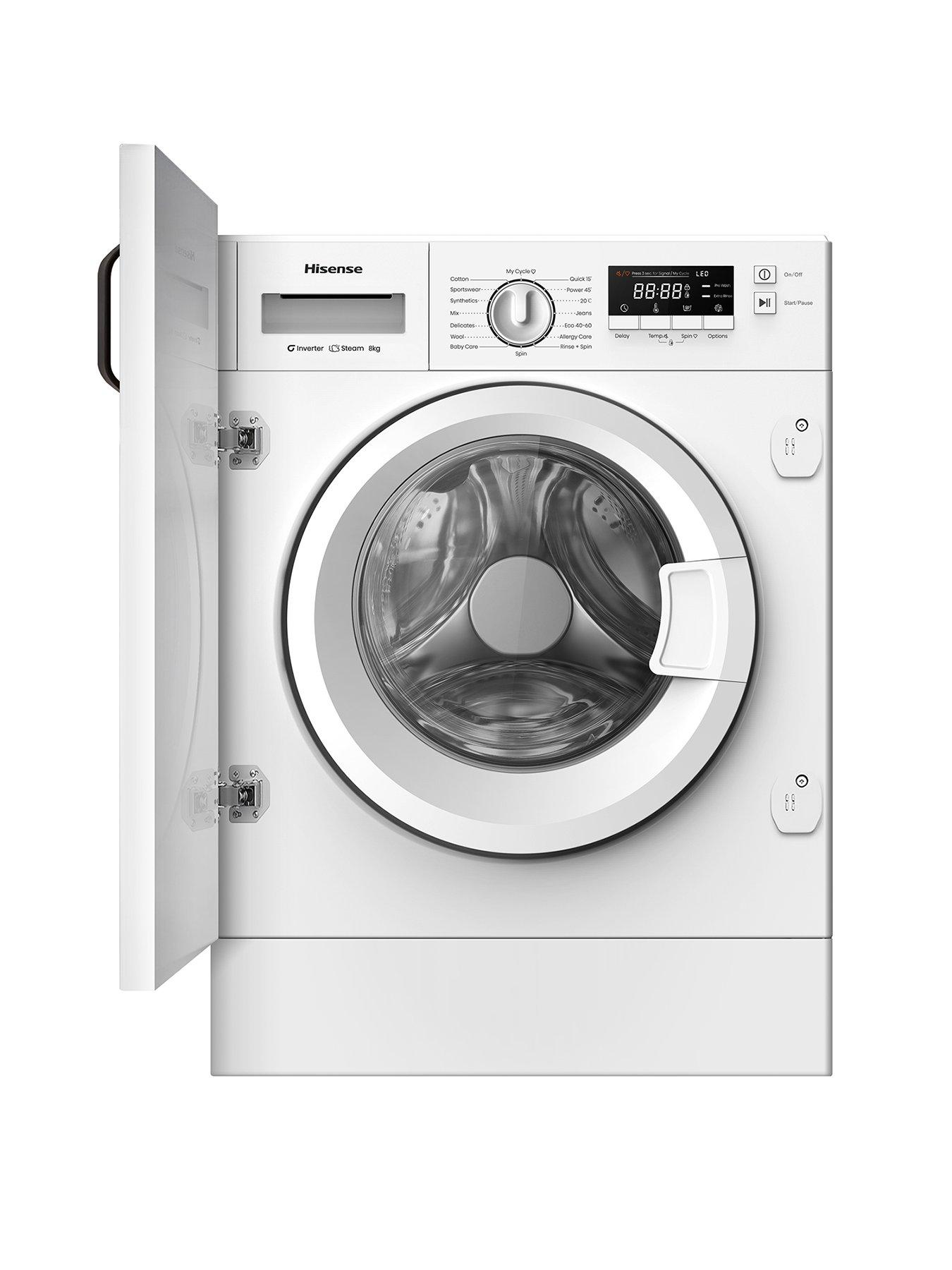 Product photograph of Hisense Wf3m841bwi 8kg 1400rpm A Rated Washing Machine - White from very.co.uk