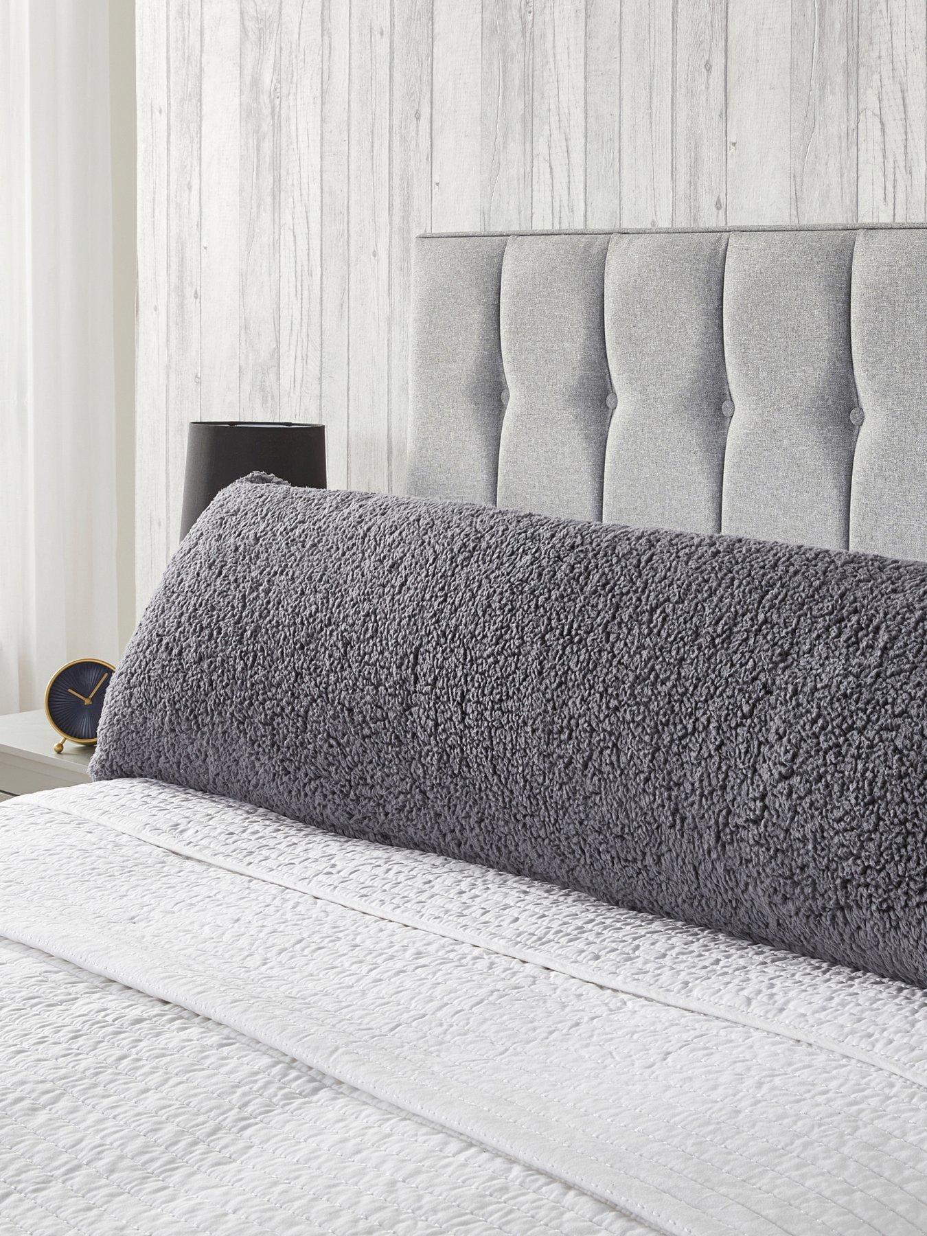 undefined Teddy Bolster Pillow  137 cm - Charcoal