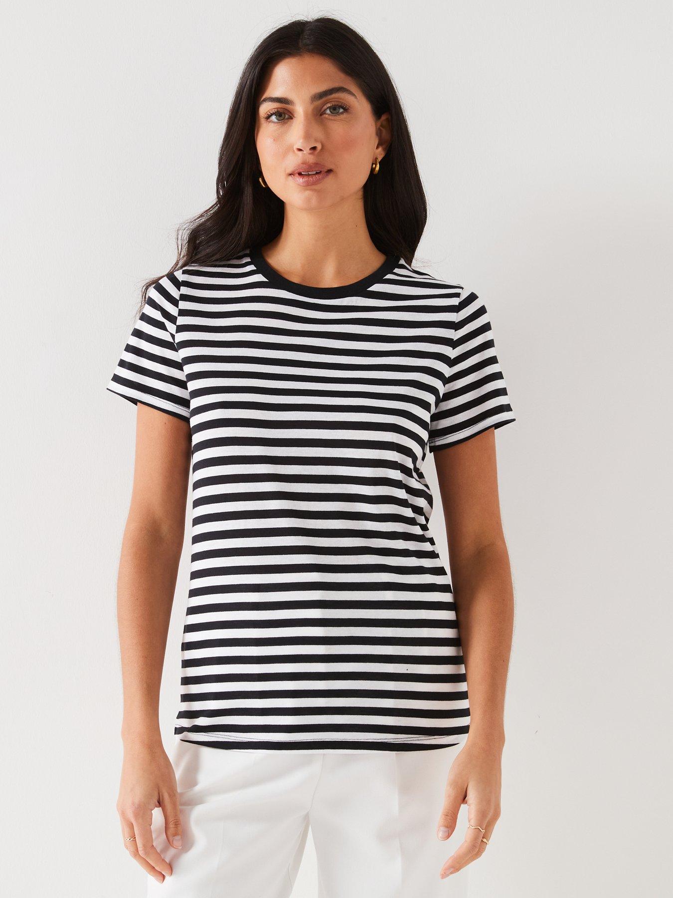 Black and white striped shirt hotsell