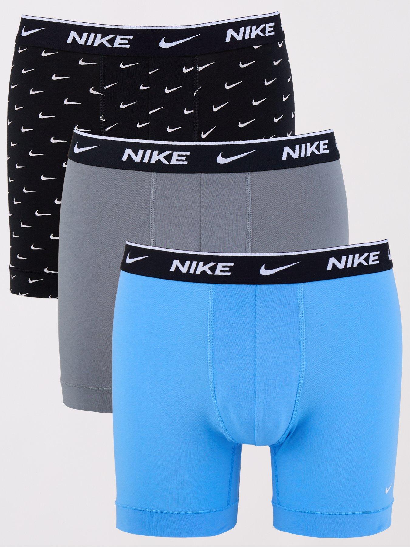 Nike 3 Pack Cotton Stretch Briefs In Black