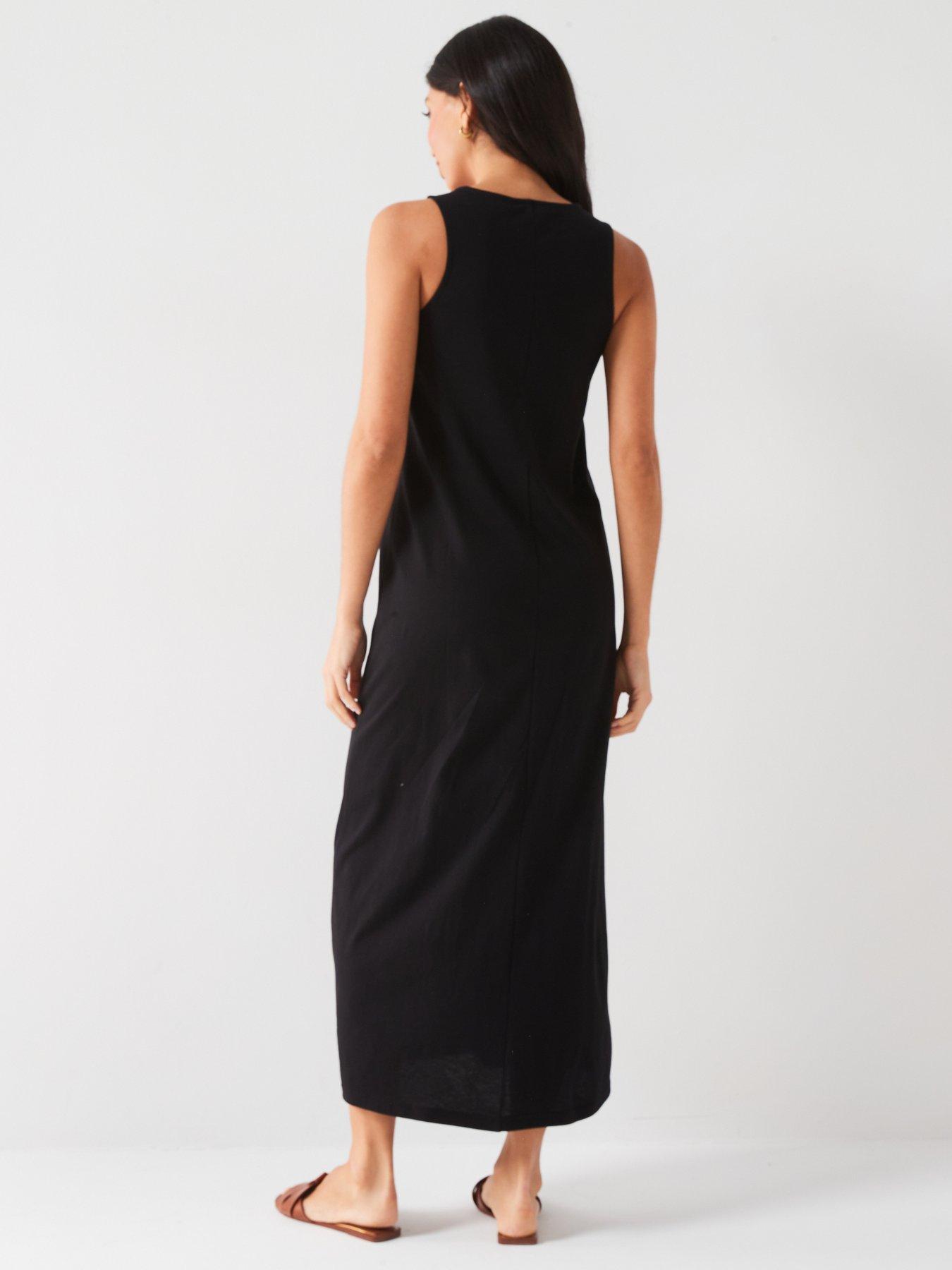 Everyday Sleeveless Column Maxi Dress - Black | Very.co.uk