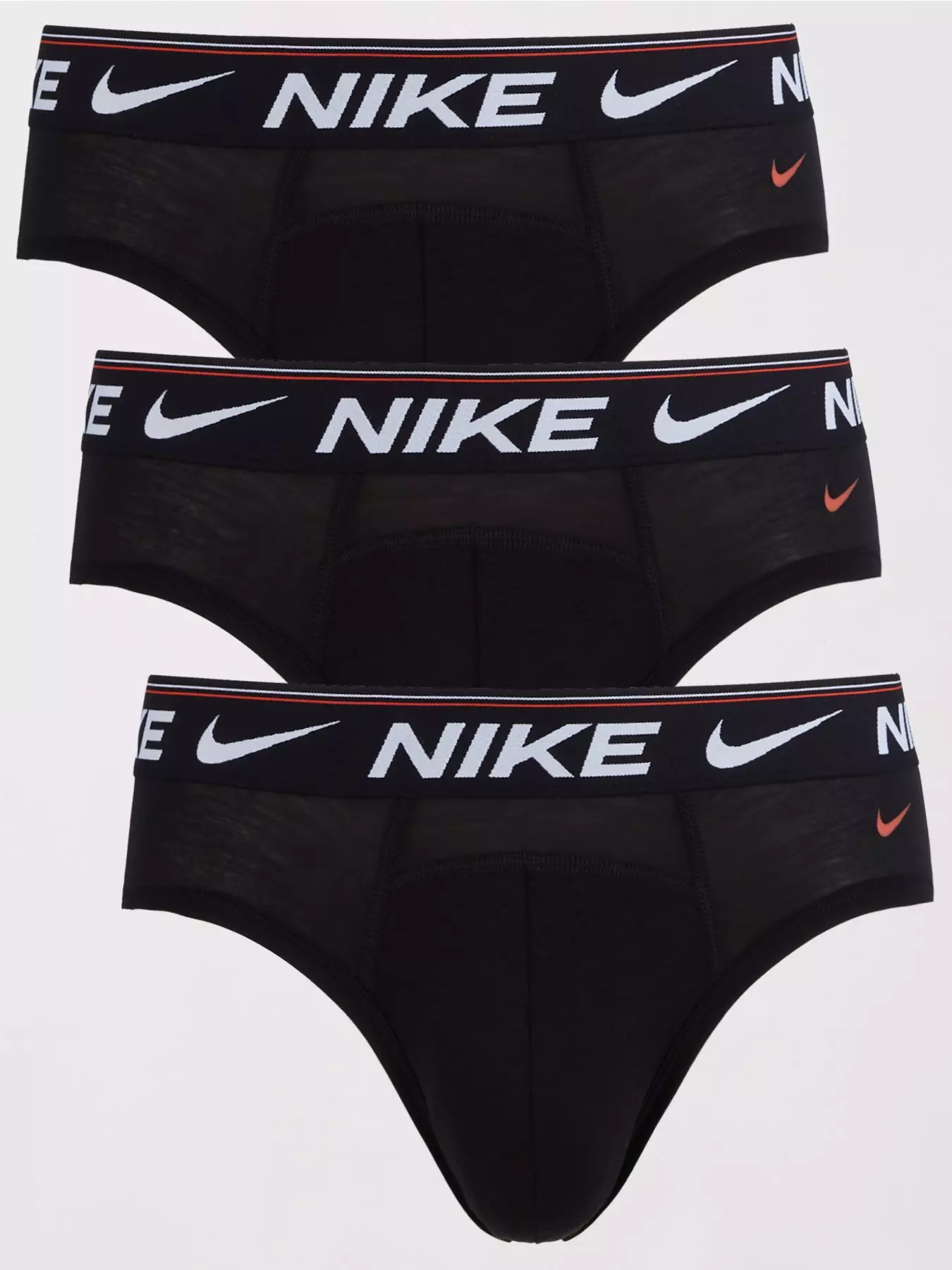 Nike Dri-FIT Essential Micro 3 pack hip briefs in camo/orange