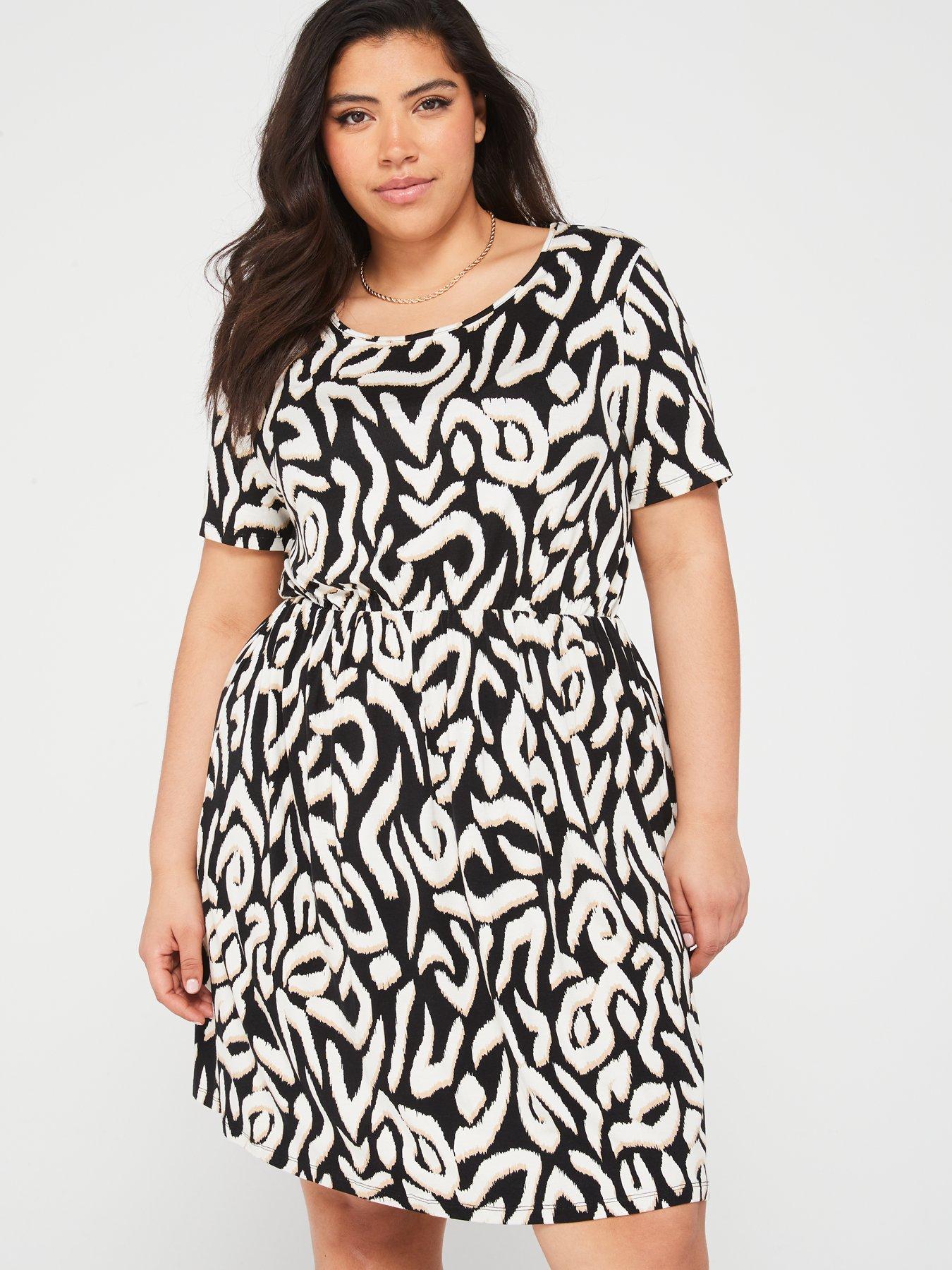 Jersey Short Sleeve Mini Dress Print