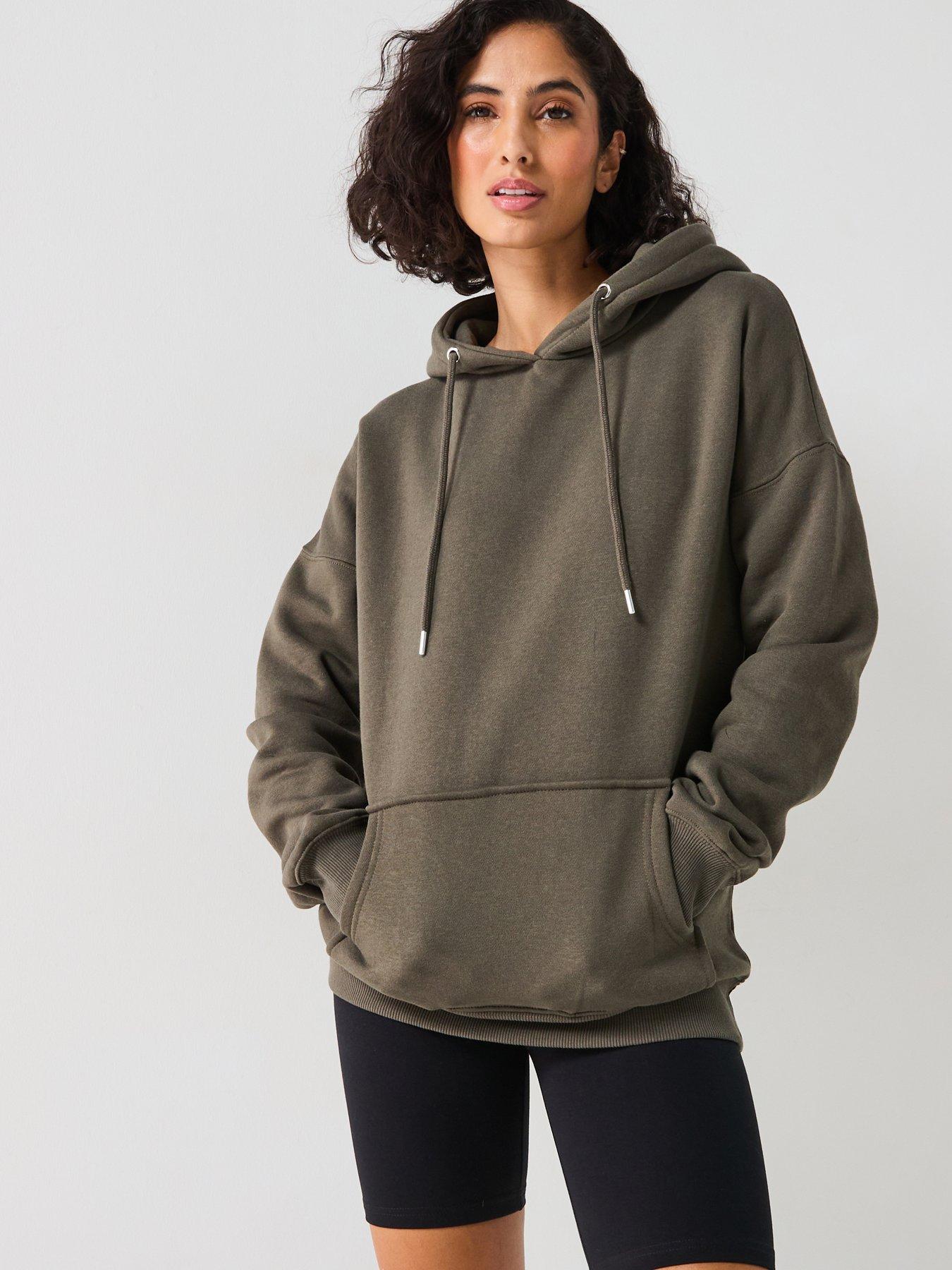 undefined Oversized Zip Through Hoodie