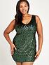  image of apricot-all-over-sequin-bodycon-dress