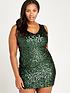  image of apricot-all-over-sequin-bodycon-dress