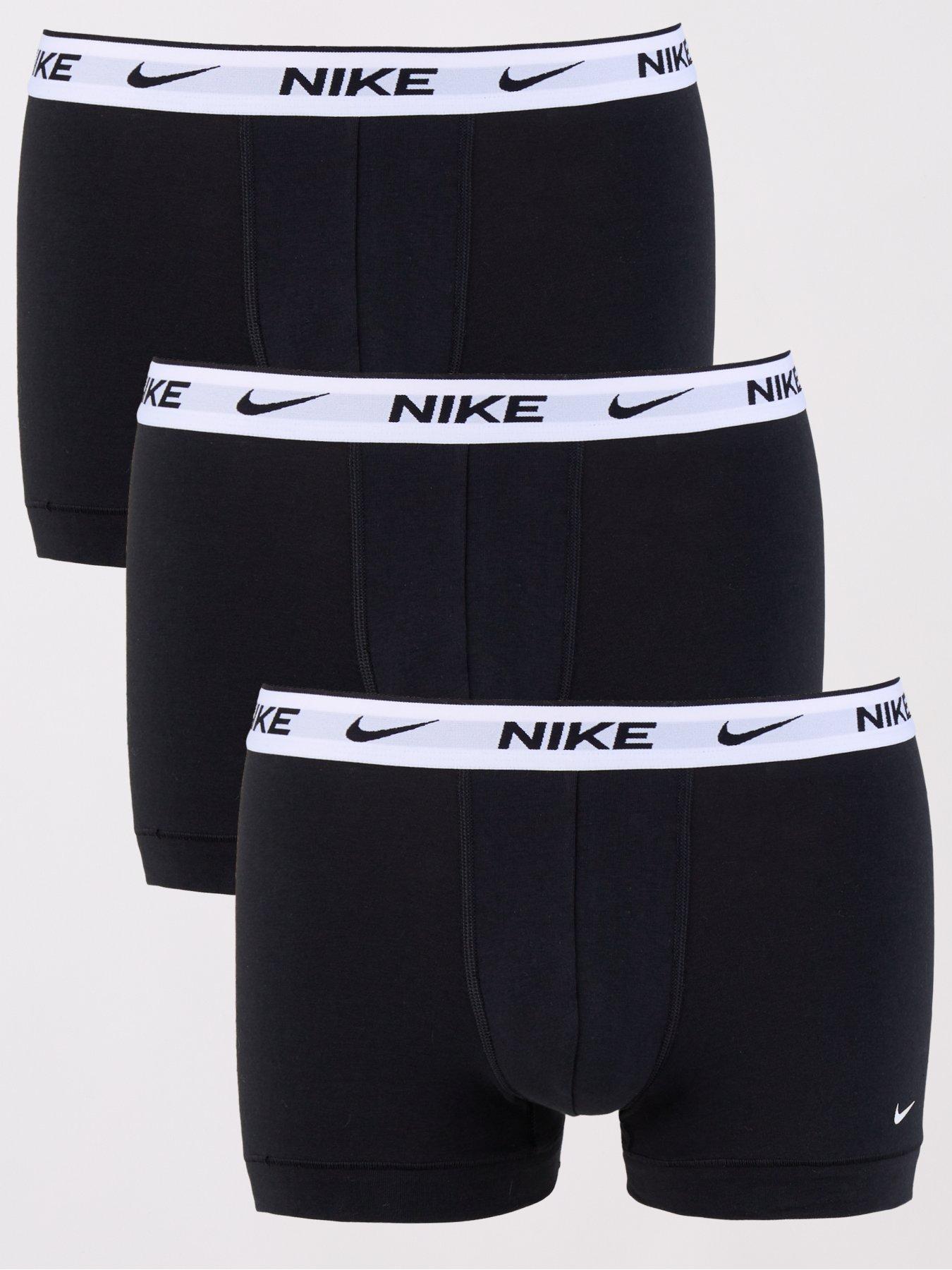 Nike Underwear Mens Everyday Cotton Stretch 3pk Boxer Brief Nos-black