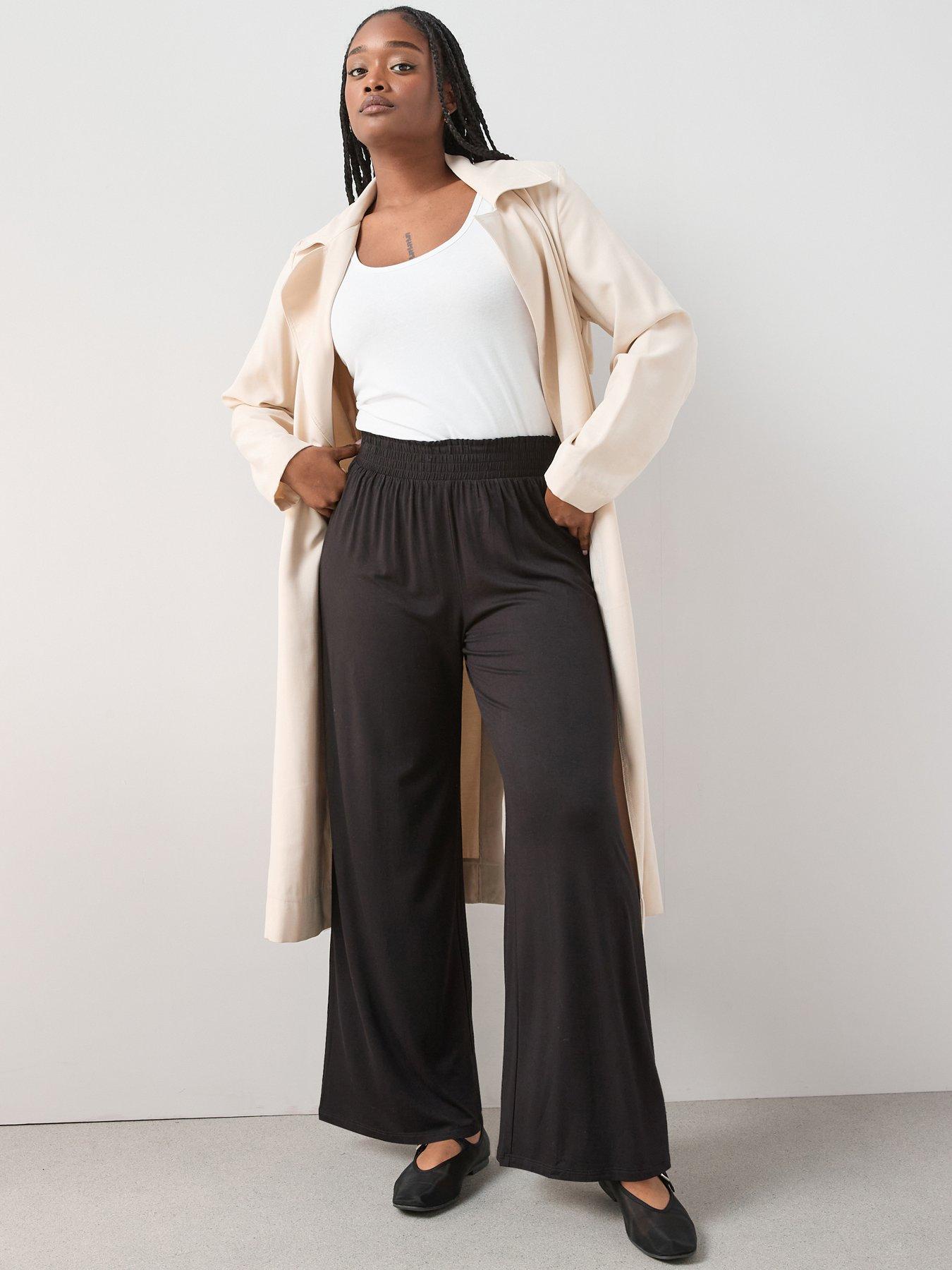 Image 6 of 6 of The Very Collection Curve Stretch Wide Leg Trouser - Black