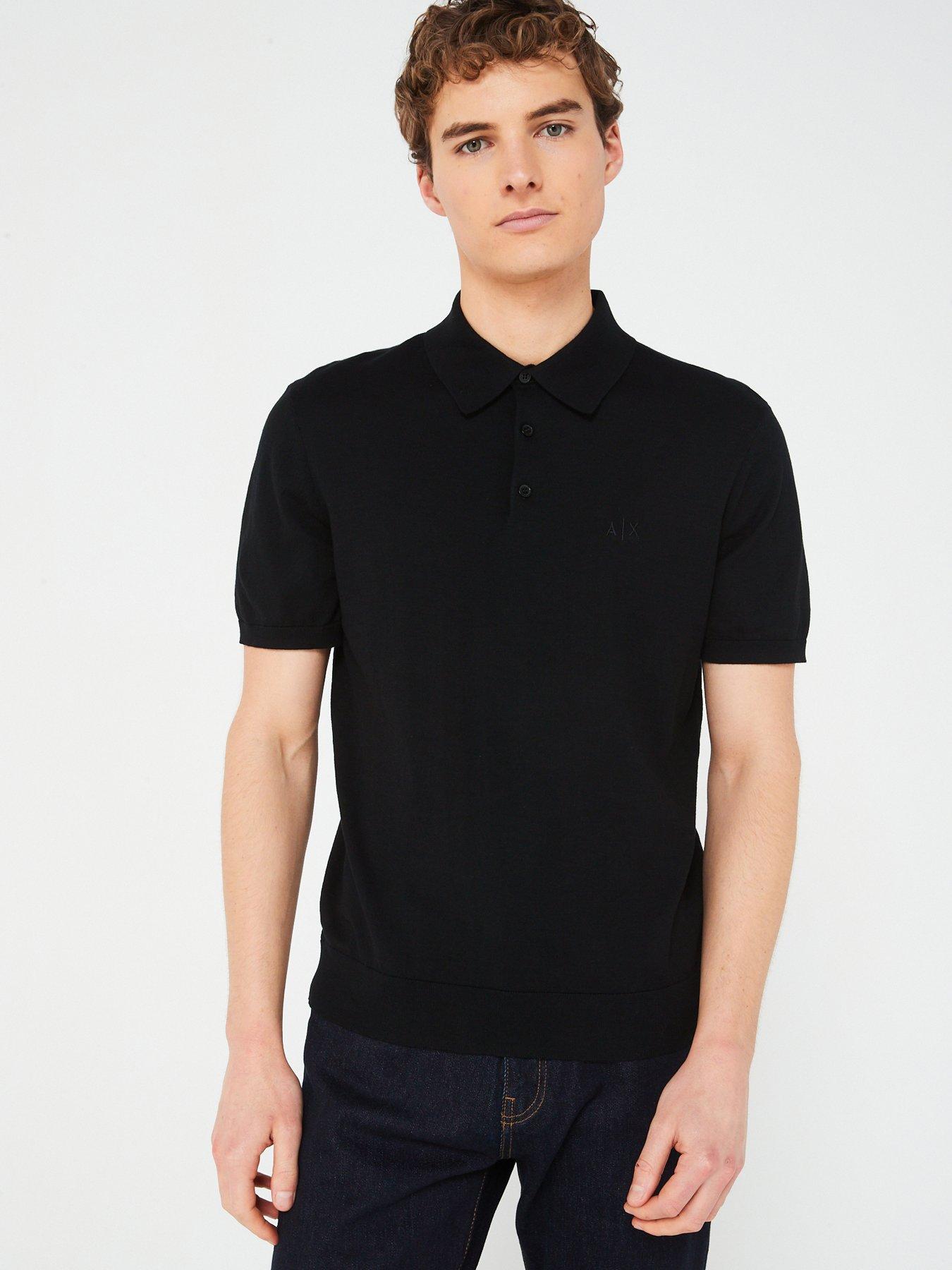 undefined Knitted Polo Shirt - Black