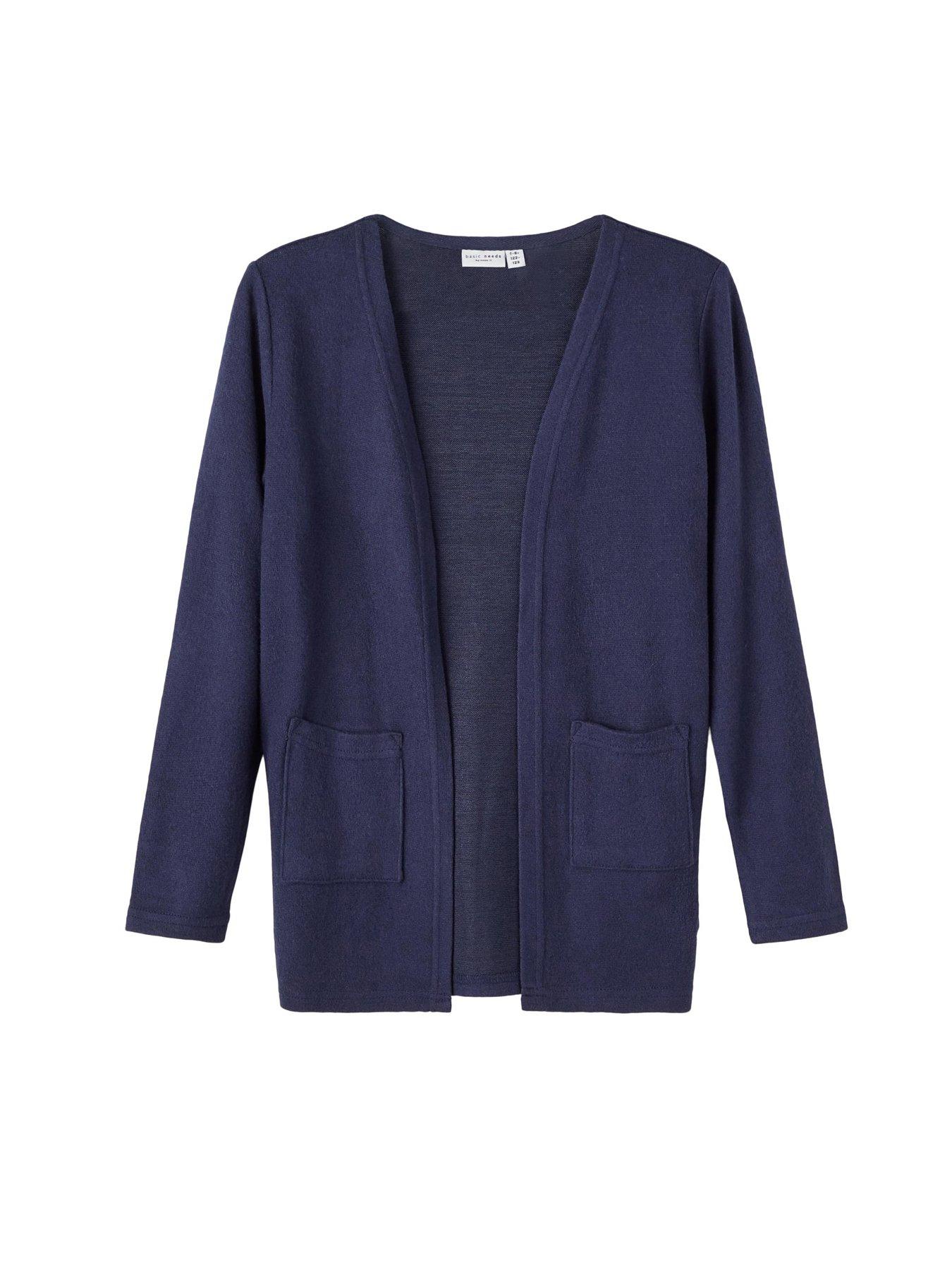 Image 2 of 5 of Name It Girls Longline Cardigan - Dark Sapphire