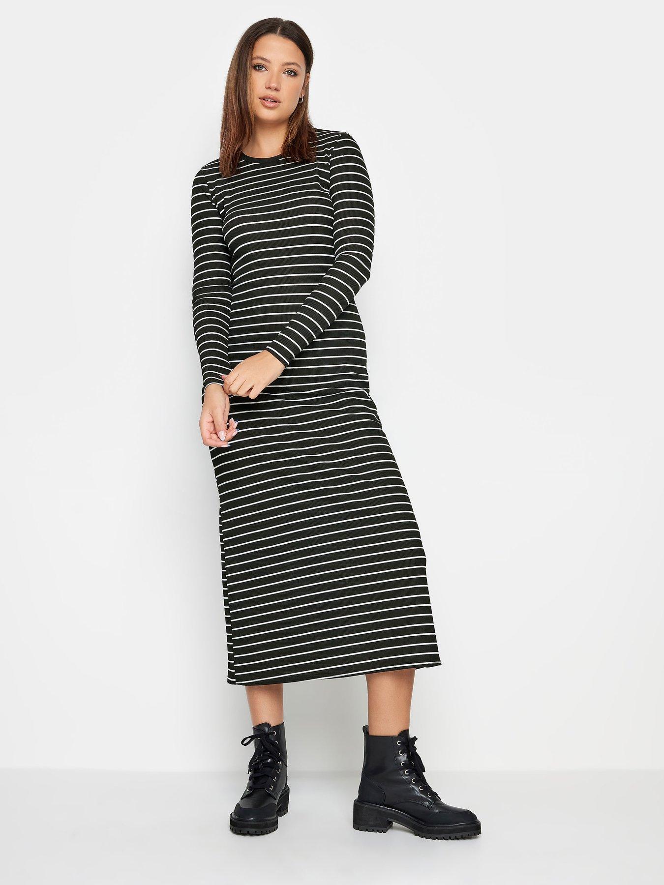 Stripe on sale rib dress