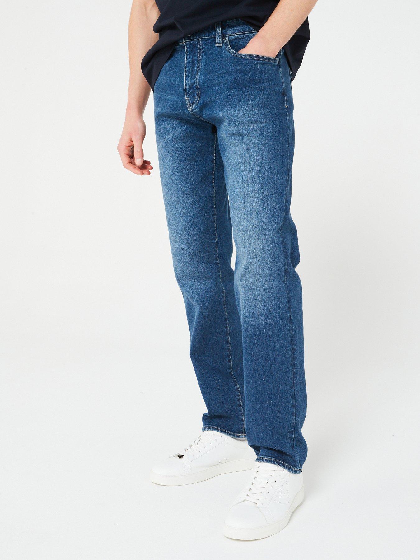 Armani Exchange Straight Fit Jean, Indigo, Size 32, Inside Leg Regular, Men