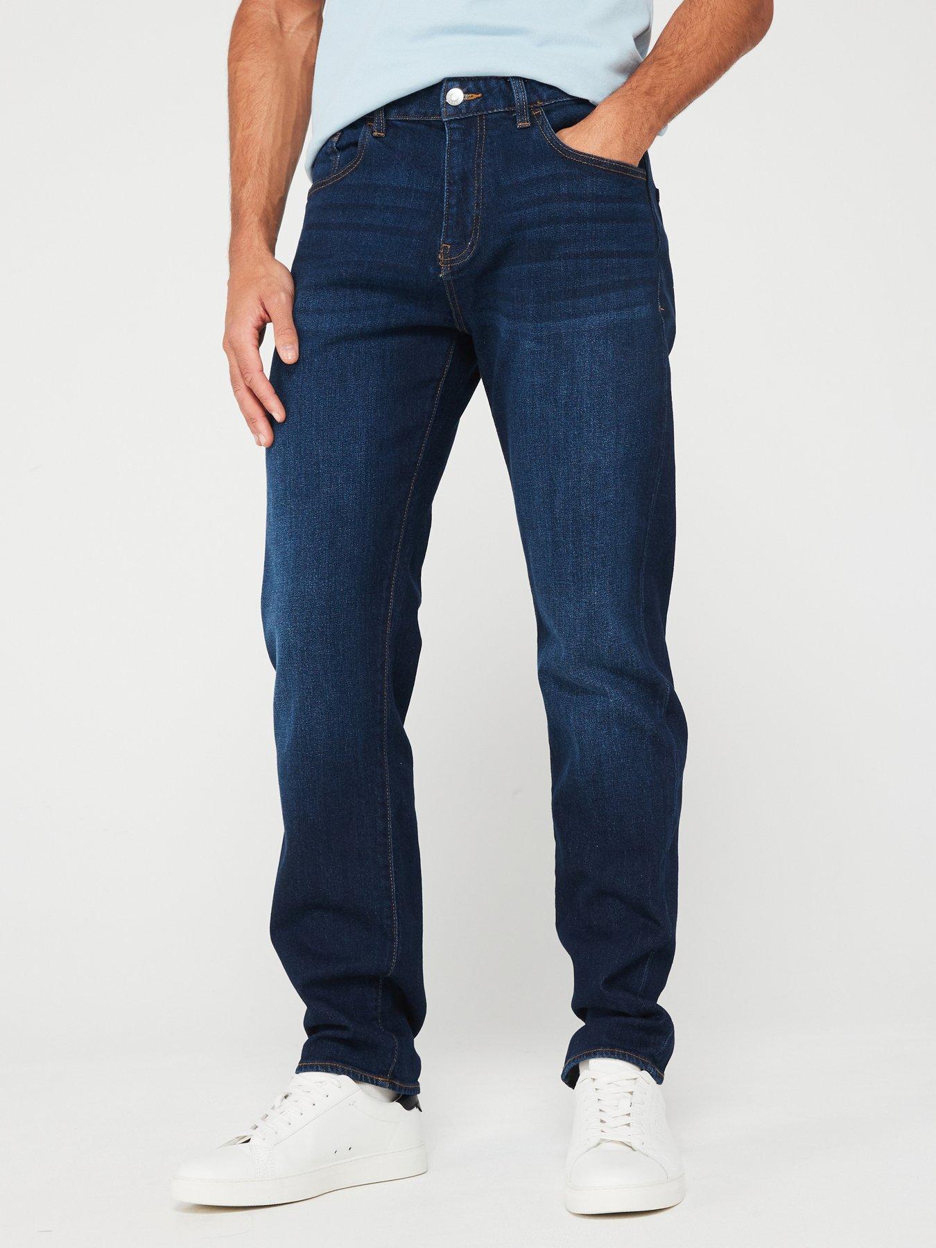 Armani Exchange Straight Fit Jean, Indigo, Size 36, Inside Leg Regular, Men