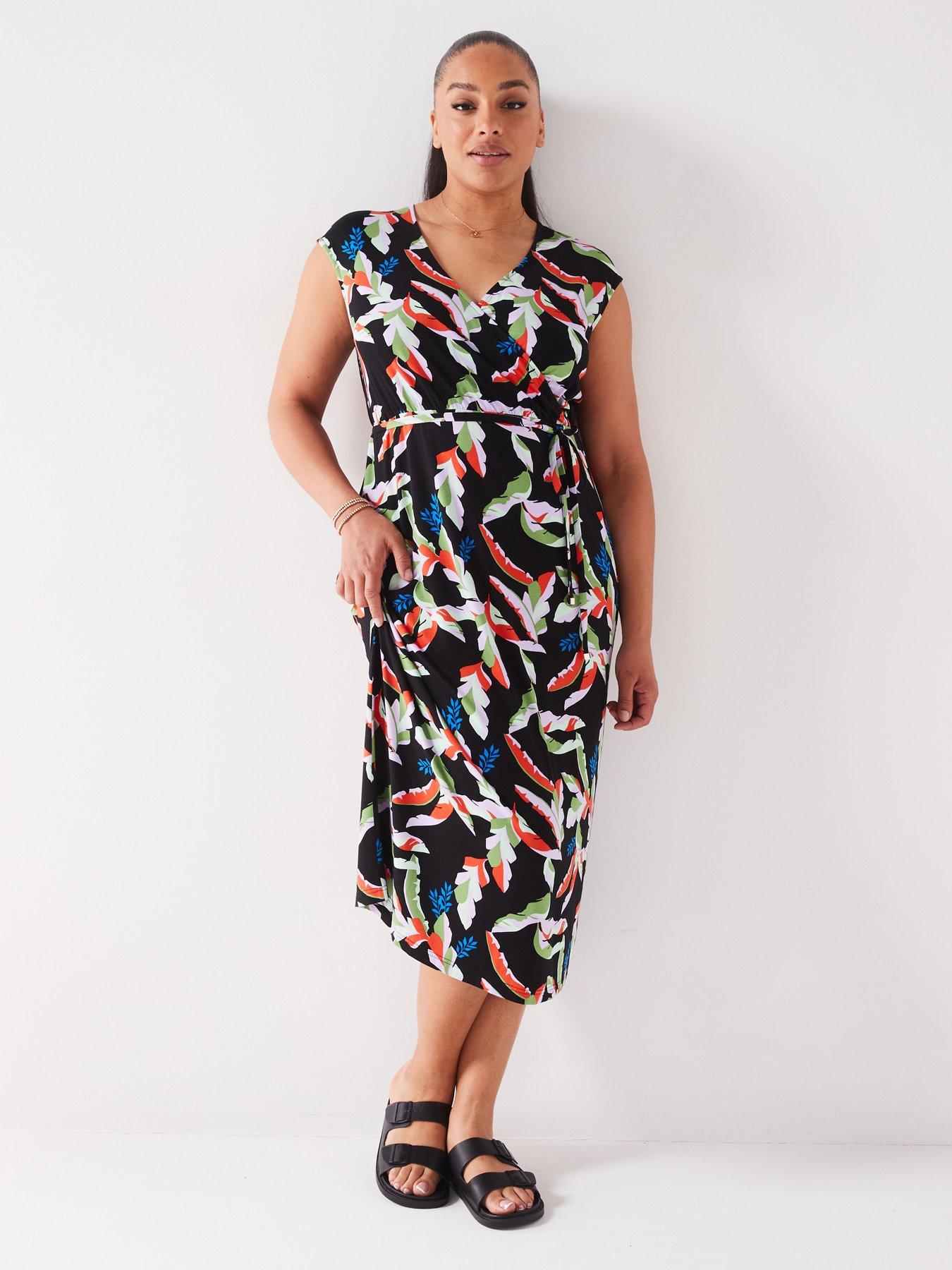 Jersey midi dress plus size clearance