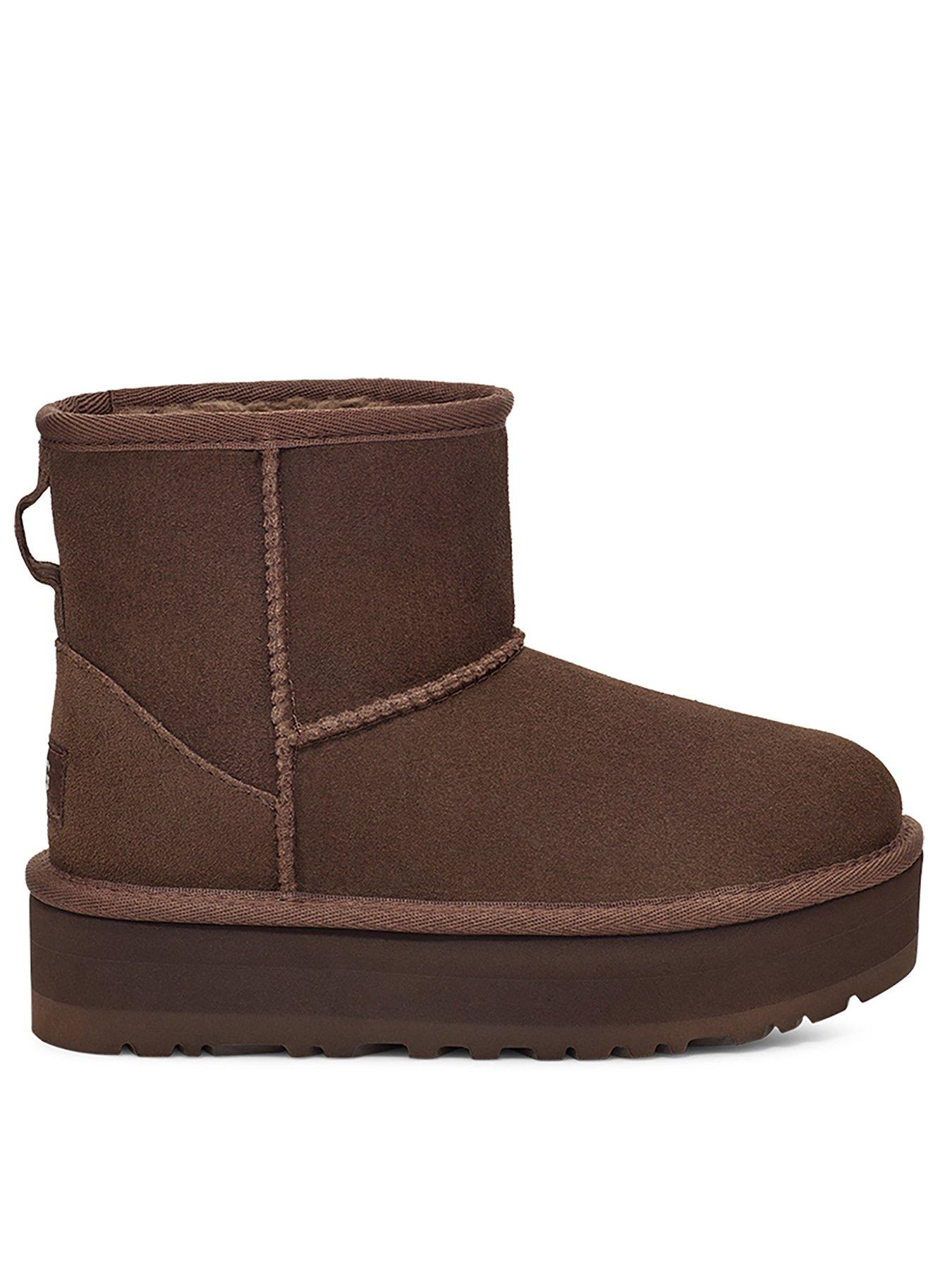 UGG Kids Classic Mini Platform Classic Boot - Dark Brown