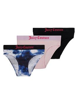 juicy couture girls 3 pack briefs - blue