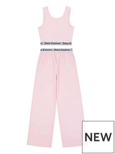 juicy-couture-girls-elastic-lounge-short-sleeve-crop-vest-and-wide-leg-set-pink
