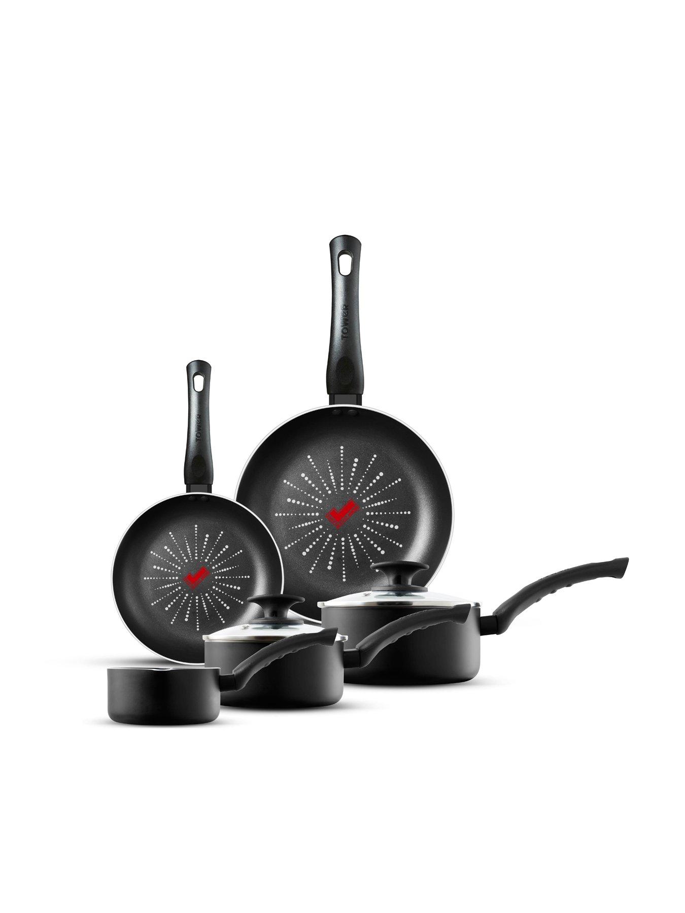 Product photograph of Tower Smartstart Classic 5-piece Pan Set from very.co.uk