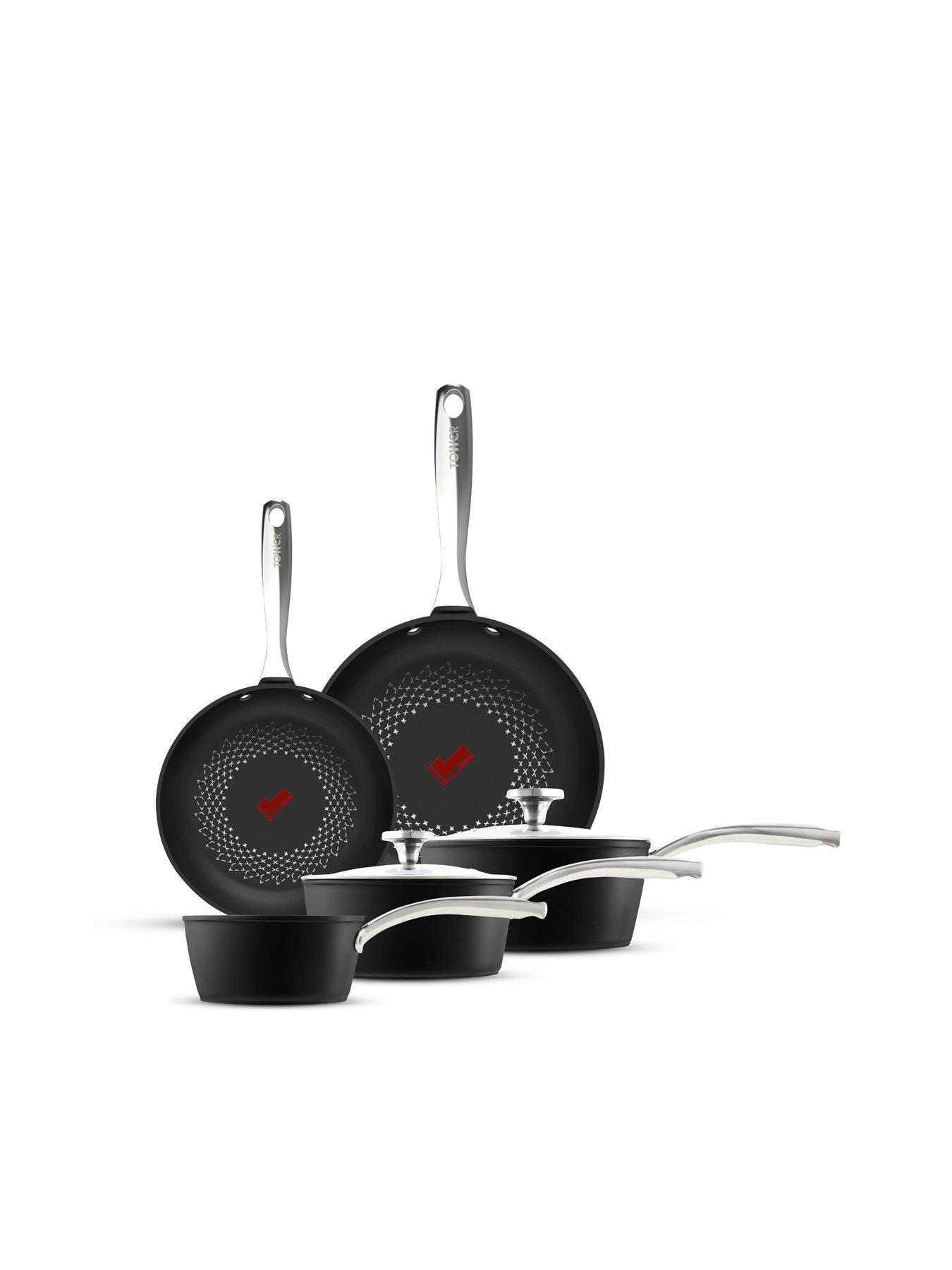 Product photograph of Tower Smartstart Ultra Forged 5-piece Pan Set from very.co.uk