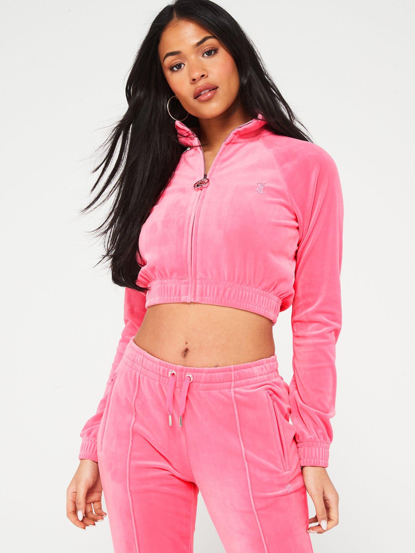 Juicy Couture Classic Diamante Logo Track Pant - Pink