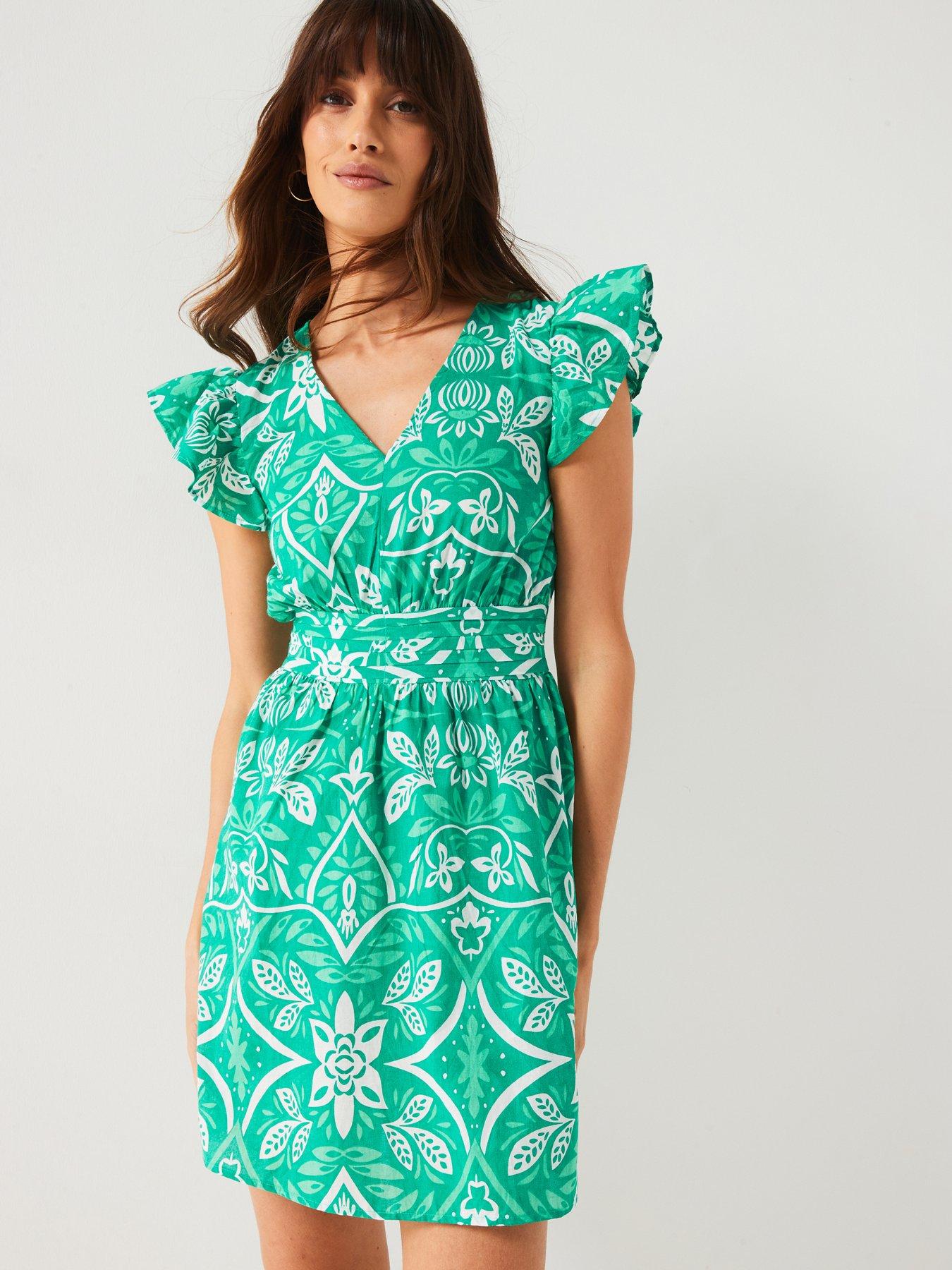 Robe V By Very - Dos Découpé & Imprimé Floral - Taille 14 Et 16 - Neuf Avec étiquettes