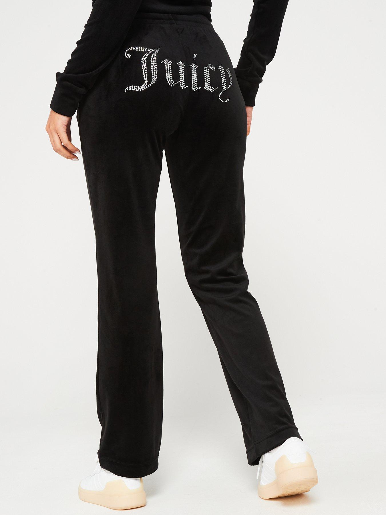 Juicy Couture Tina Classic Velour Track Pant With Juicy Diamante Logo ...