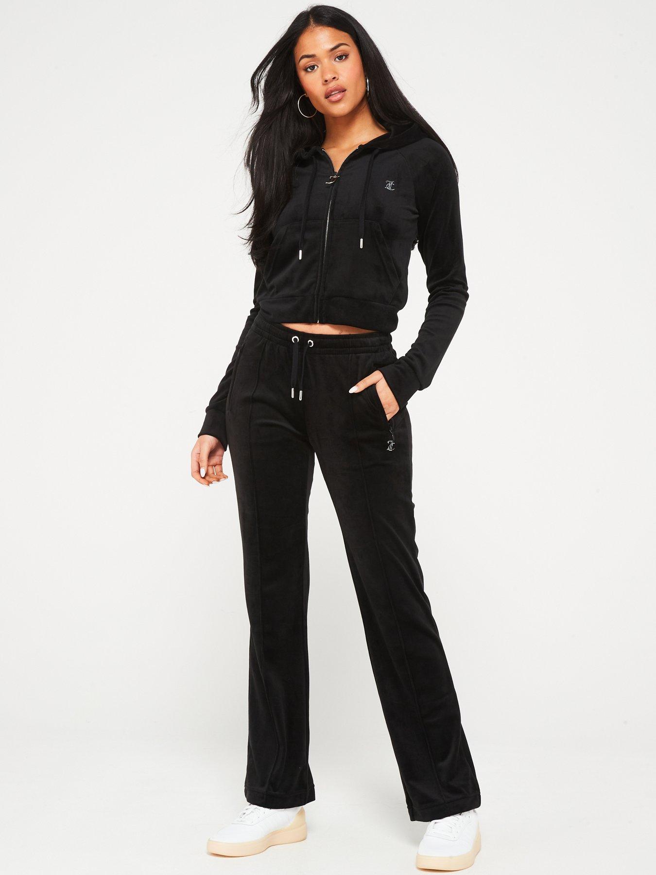 Juicy Couture Tina Classic Velour Track Pant With Juicy Diamante Logo ...