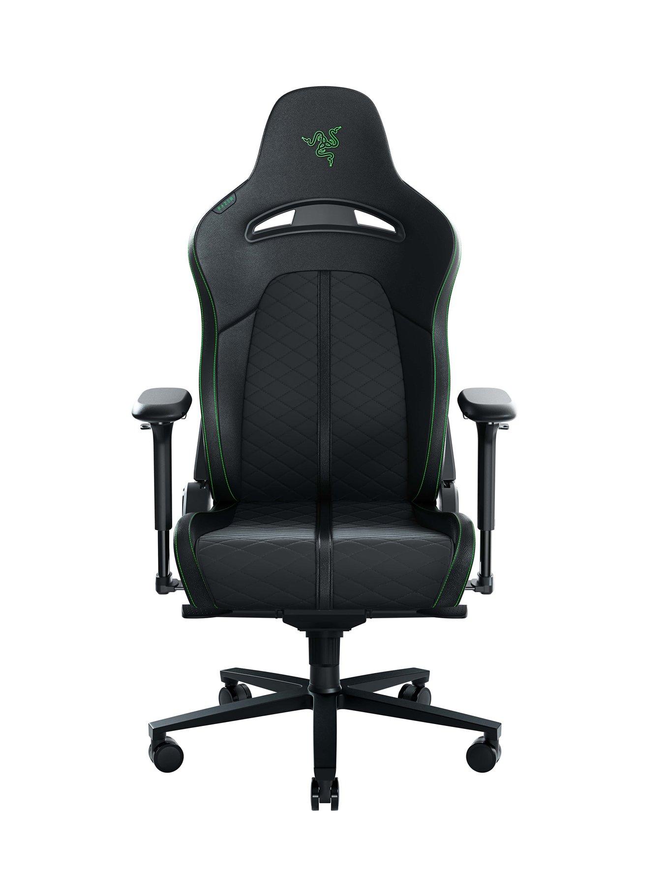 Product photograph of Razer Enki Gaming Chair - Green from very.co.uk