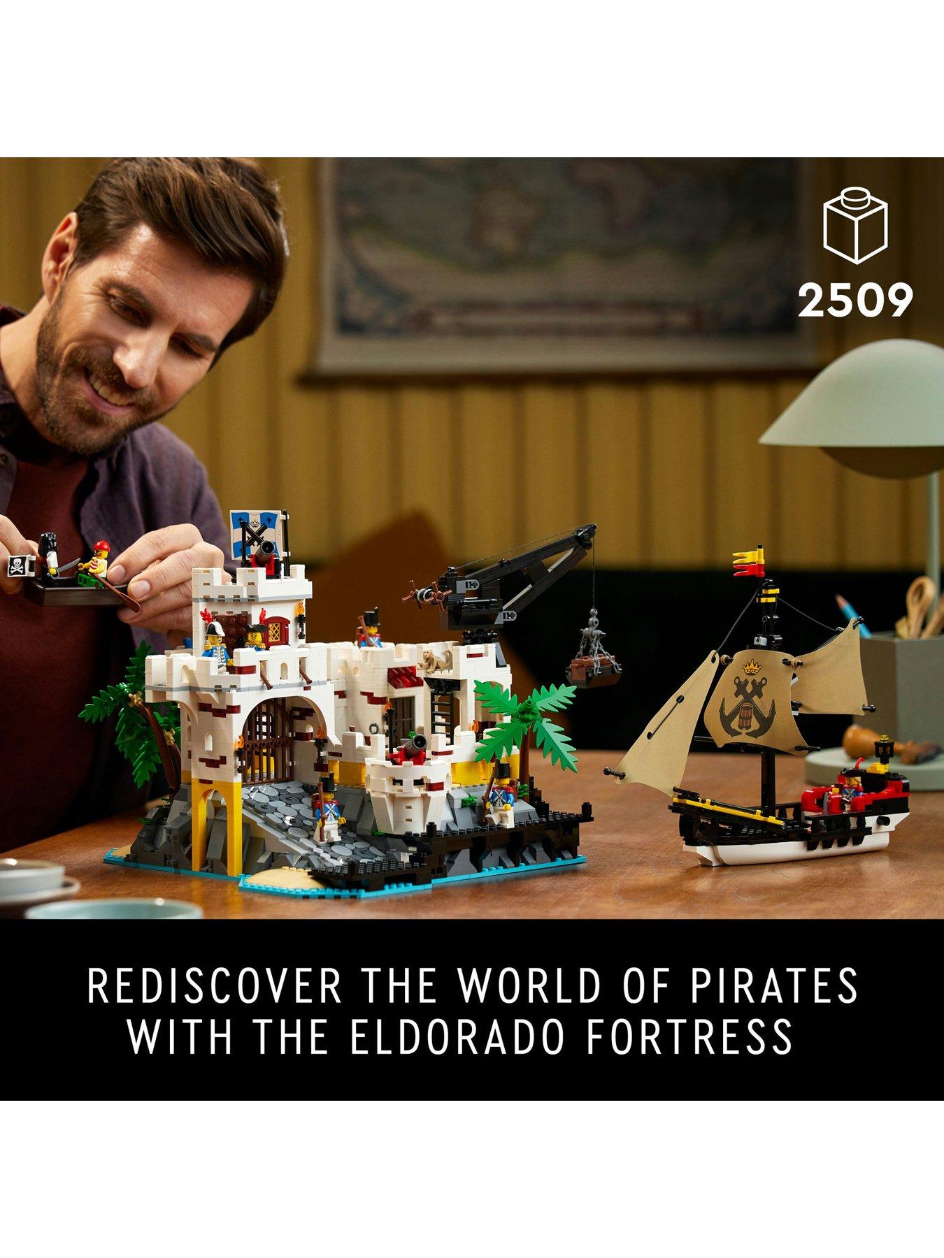 LEGO Icons Eldorado Fortress Building Kit, Pirate Gift, Includes Pirate  Ship and 8 Minifigures, Nostalgic Gift Idea for Adults Who Love a Rewarding