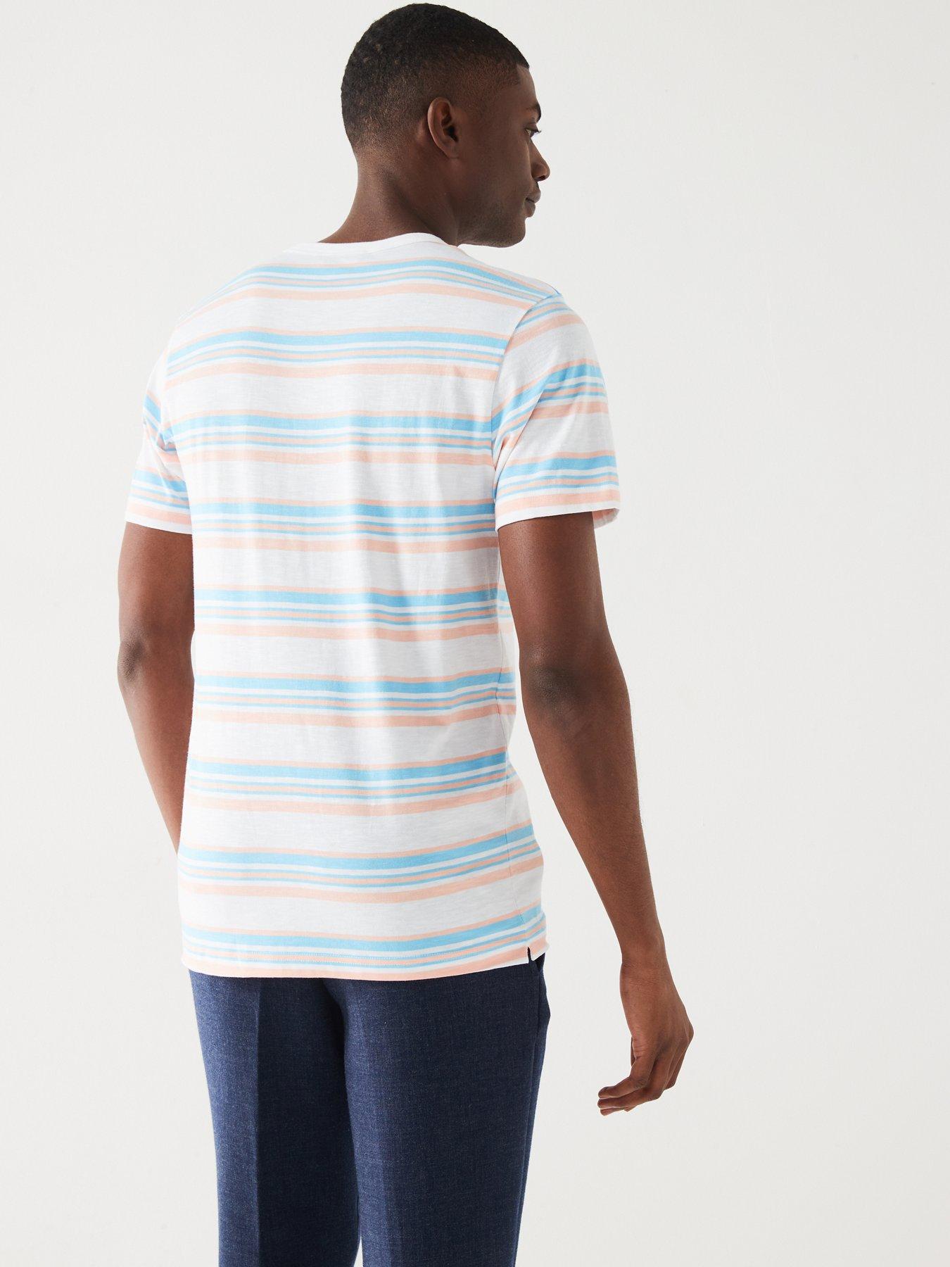 Very Man Yarn Dyed Slub T-Shirt - Multi | Very.co.uk