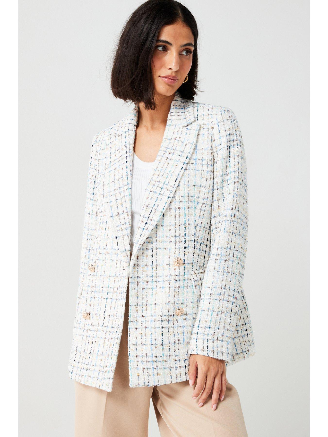 V by Very Blue Boucle Blazer | Very.co.uk