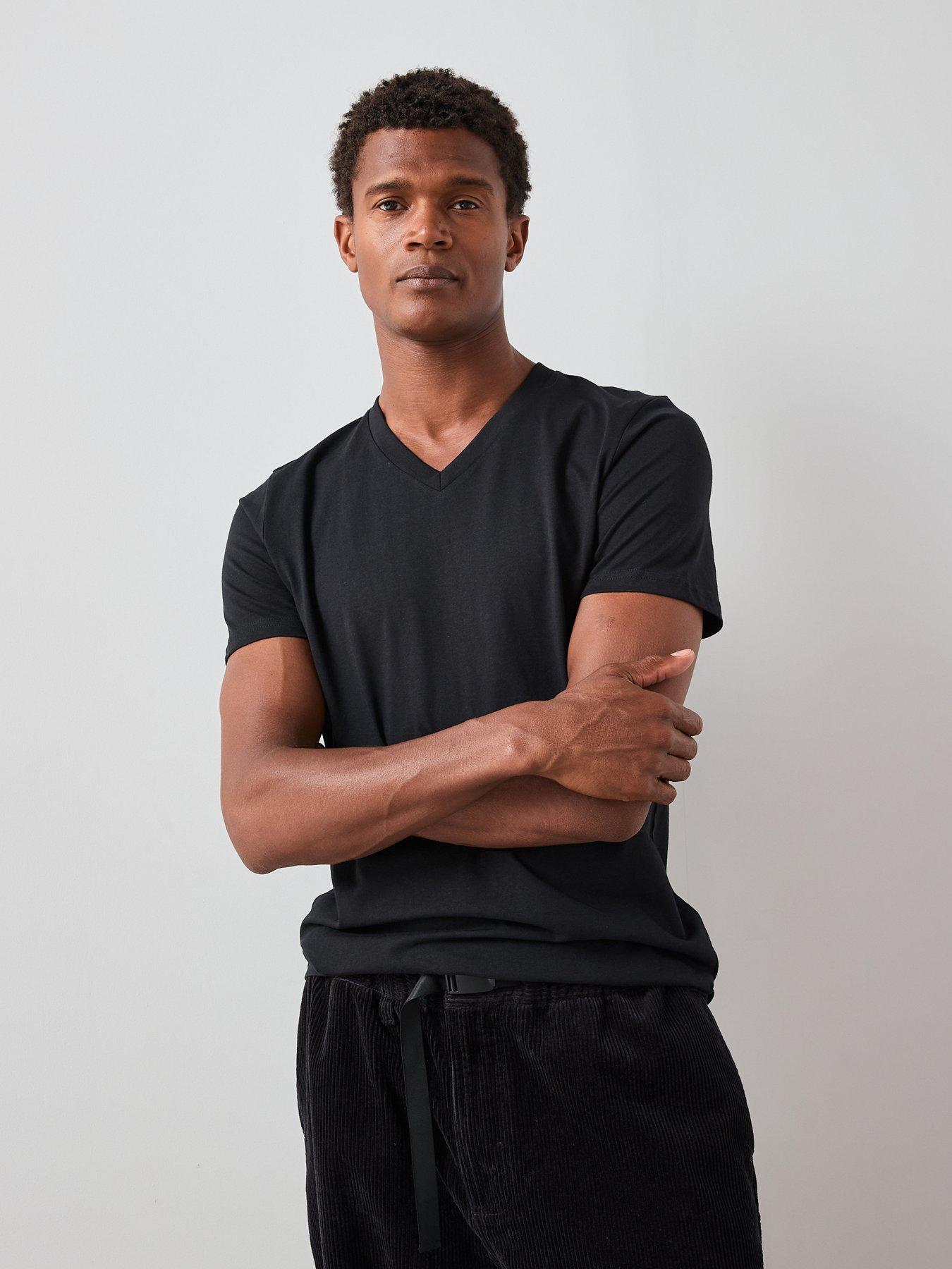 The Very Collection Pure Cotton Essentials V-neck T-shirt - Black