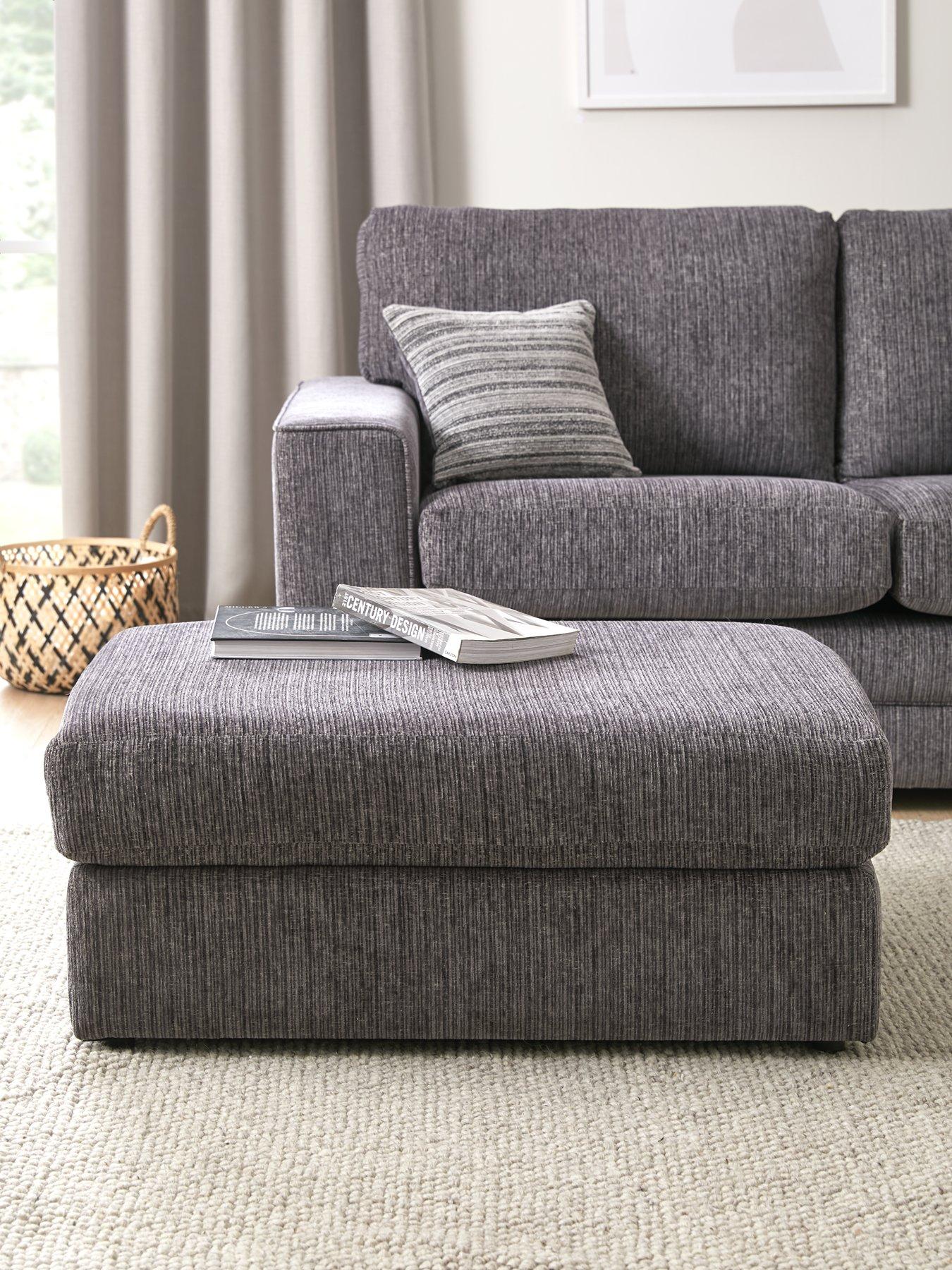 Very Home Minc Fabric Footstool - Made in the UK