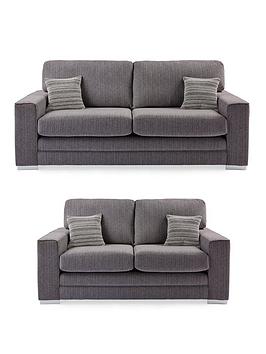 Product photograph of Very Home Minc 3 Seater 2 Seater Fabric Sofa Set Buy And Save from very.co.uk