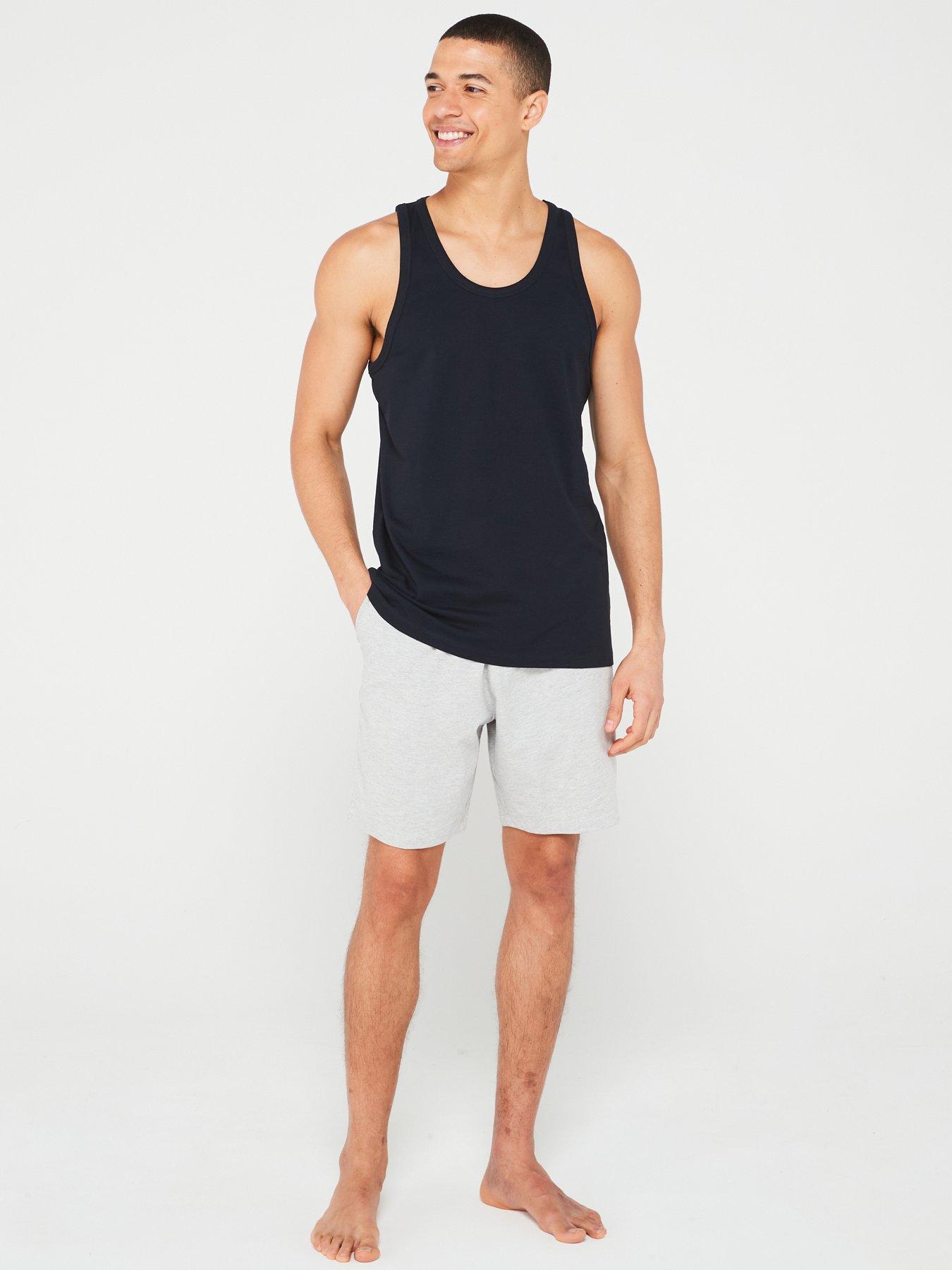 Everyday Vest And Short Pj Set - Black | Very.co.uk