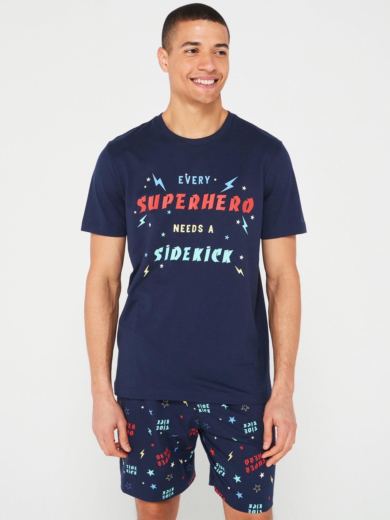 Very Man Mini Me Father’s Day Pyjamas - Navy | Very.co.uk