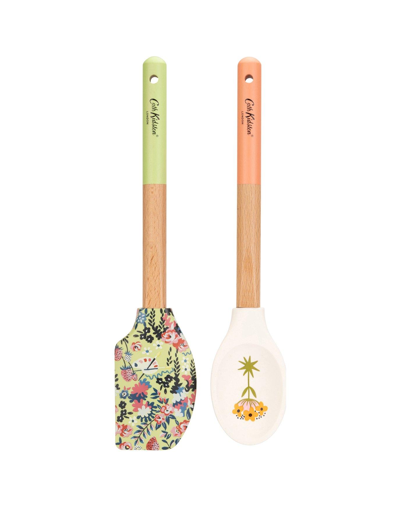 Cath Kidston Painted Table Wood and Silicone Utensils – Set of 2