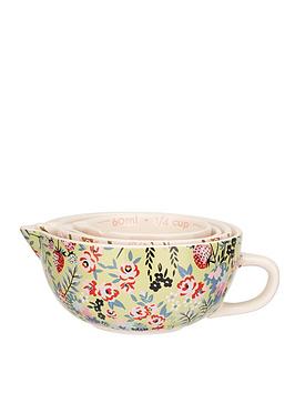 Product photograph of Cath Kidston Painted Table Ceramic Measuring Cups Ndash Set Of 4 from very.co.uk