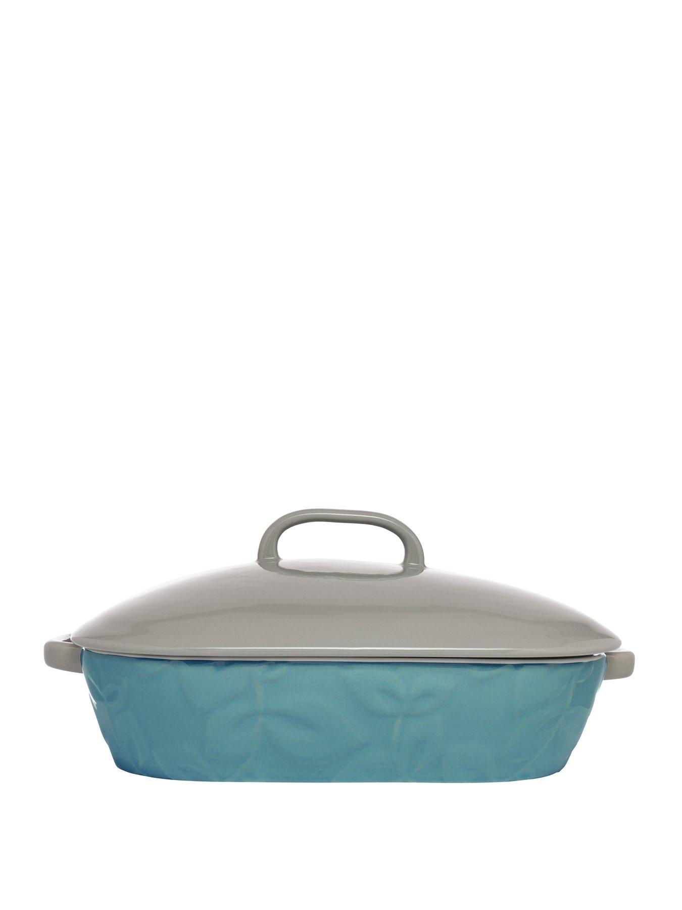 Product photograph of Catherine Lansfield Inga 31 Cm Casserole Dish With Lid from very.co.uk