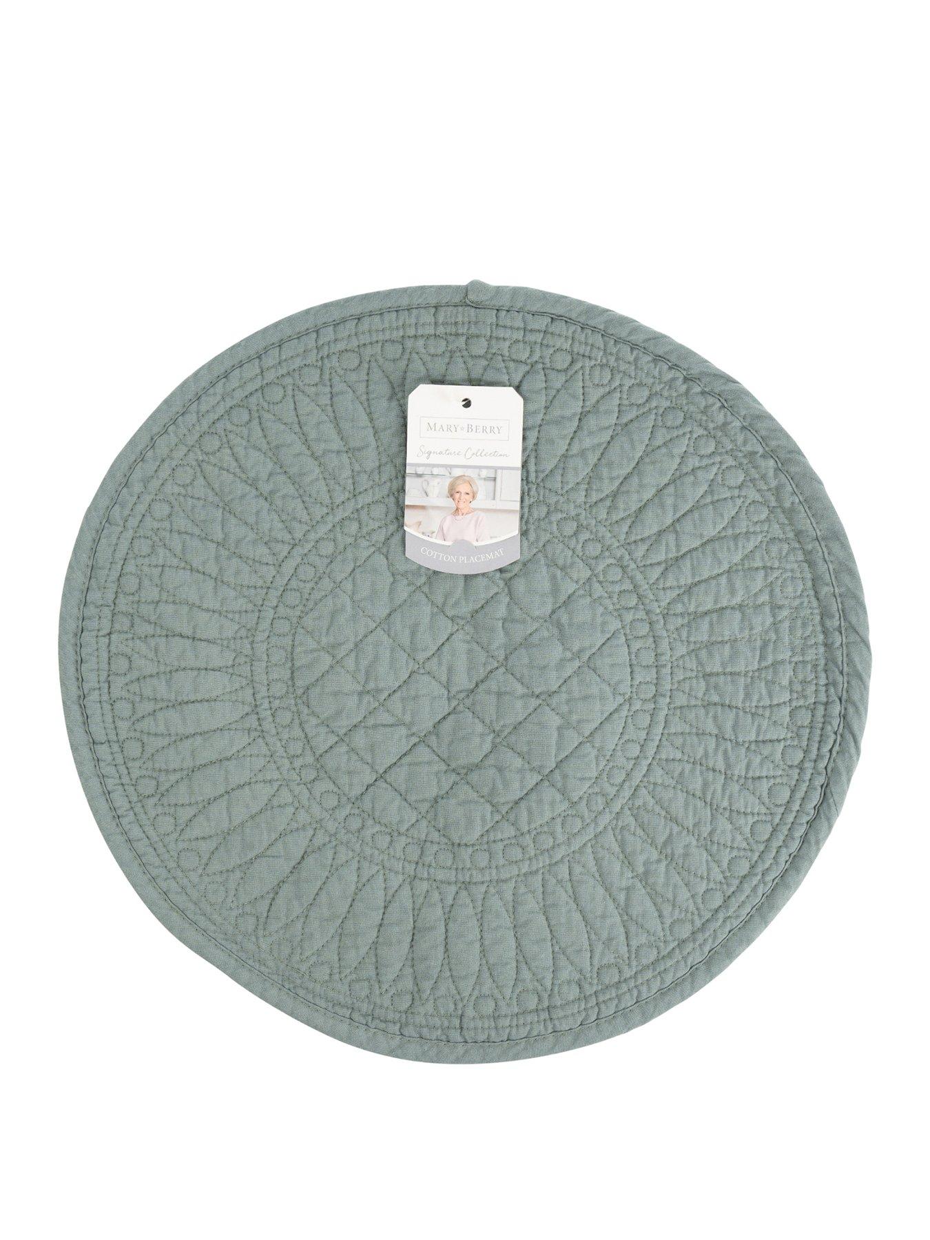 Product photograph of Mary Berry Signature Cotton Placemat In Sea Green from very.co.uk