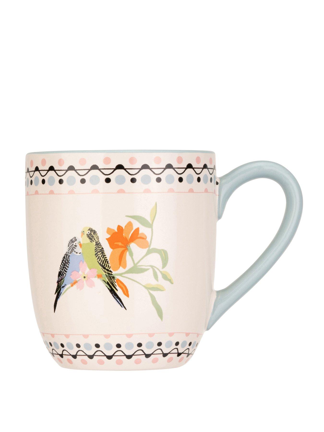 undefined Budgie Breakfast Mug Blue