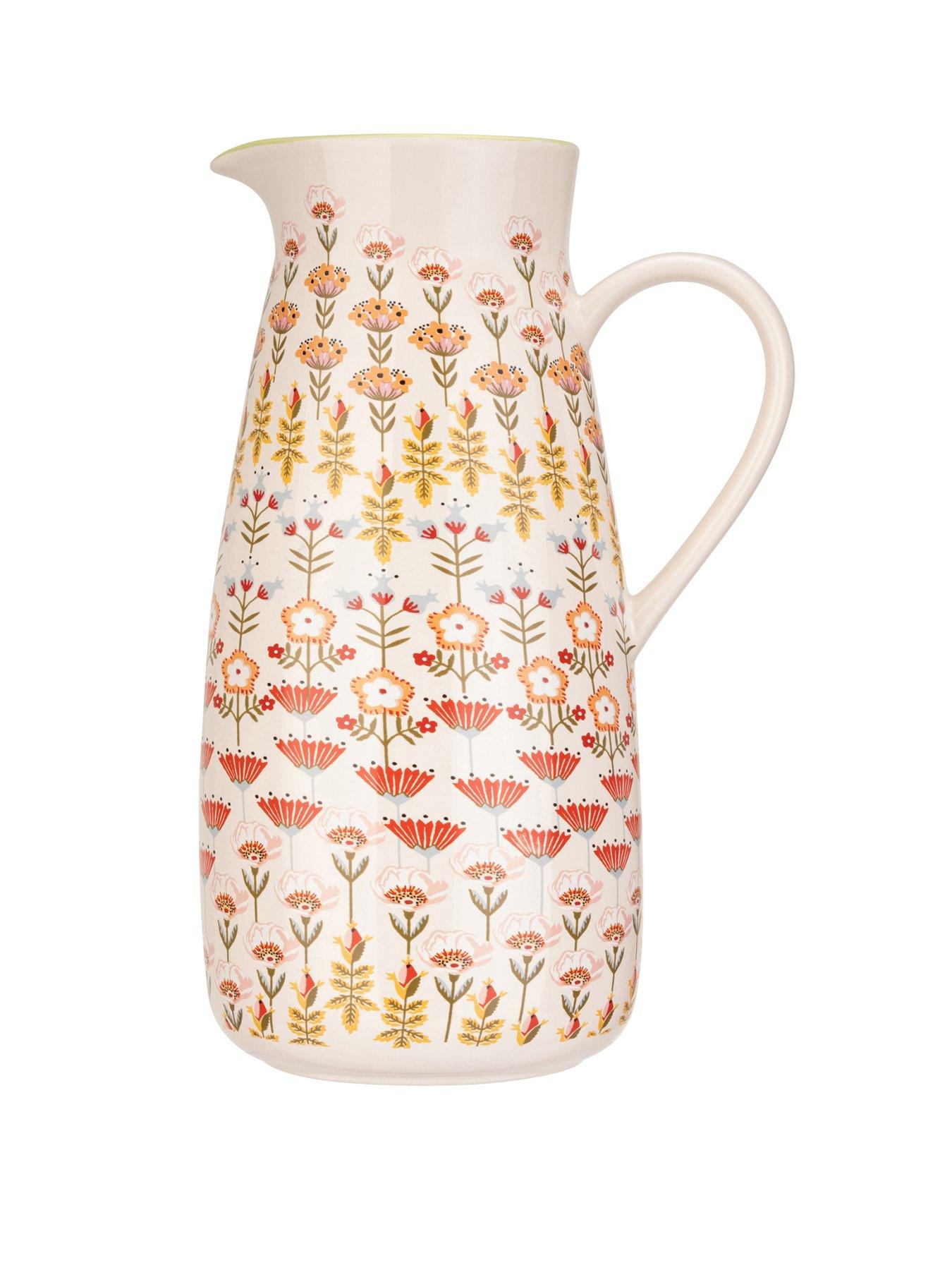 Cath Kidston Painted Table Ceramic Pitcher Jug – 1.7-litre