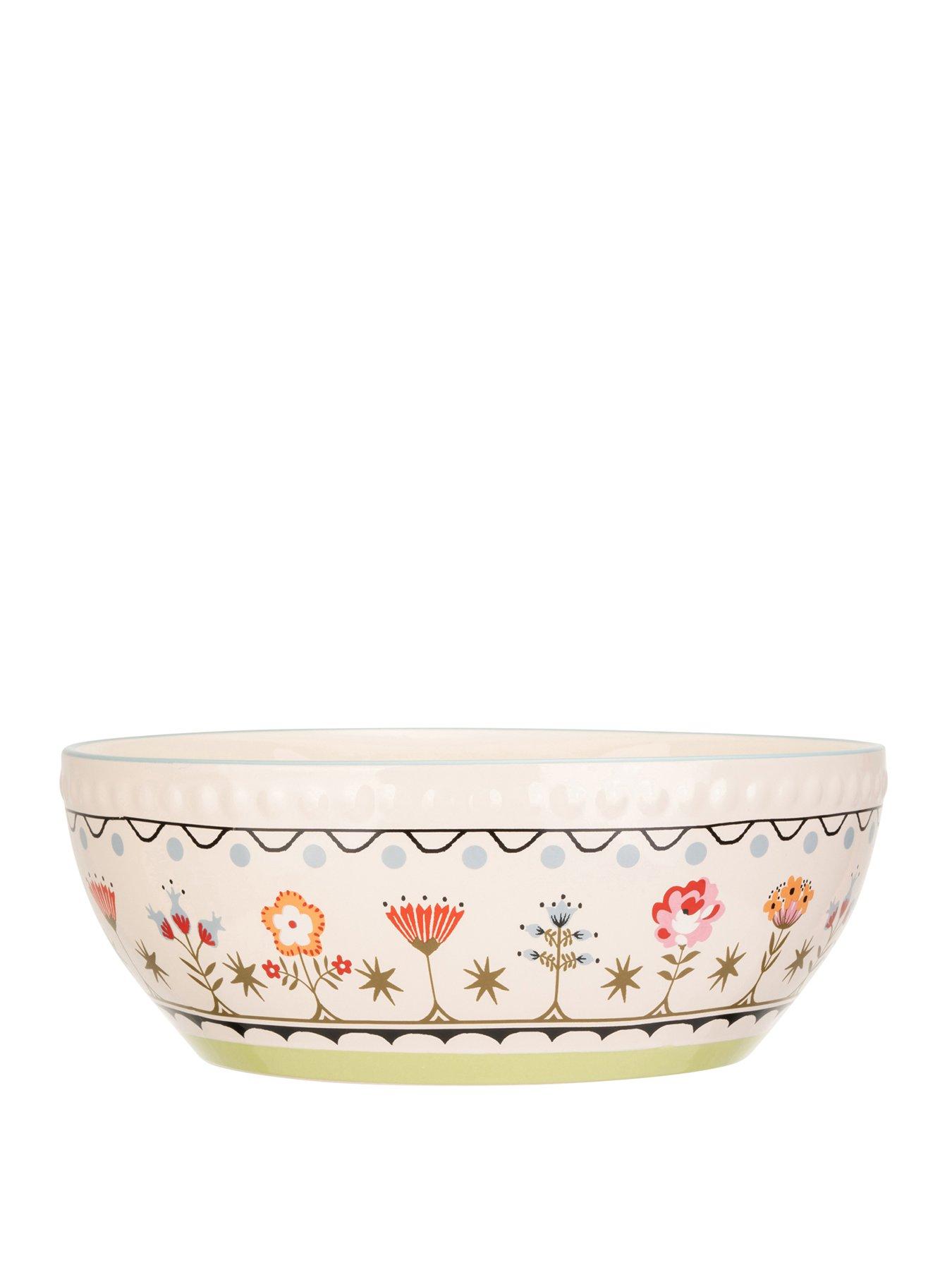 undefined Painted Table Ceramic Serving Bowl