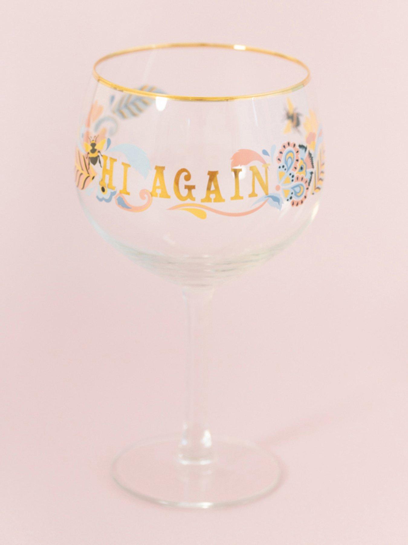 Product photograph of Yvonne Ellen Slogan Gin Glass from very.co.uk