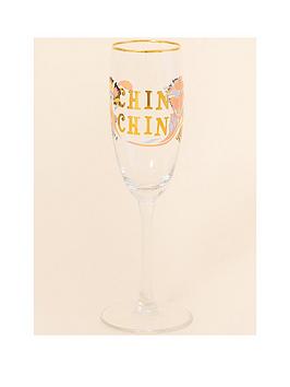 Product photograph of Yvonne Ellen Slogan Champagne Flute Glasses Ndash Set Of 2 from very.co.uk