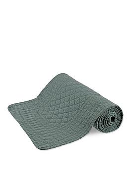 Product photograph of Mary Berry Signature Cotton Table Runner In Sea Green from very.co.uk