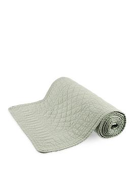 Product photograph of Mary Berry Signature Cotton Table Runner In Pistachio from very.co.uk