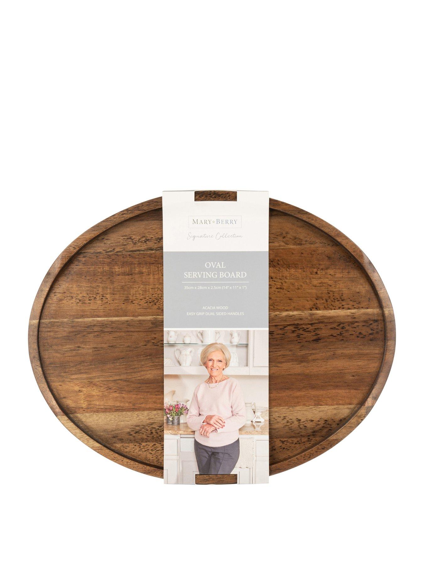 undefined Signature Oval Acacia Wood Serving Board
